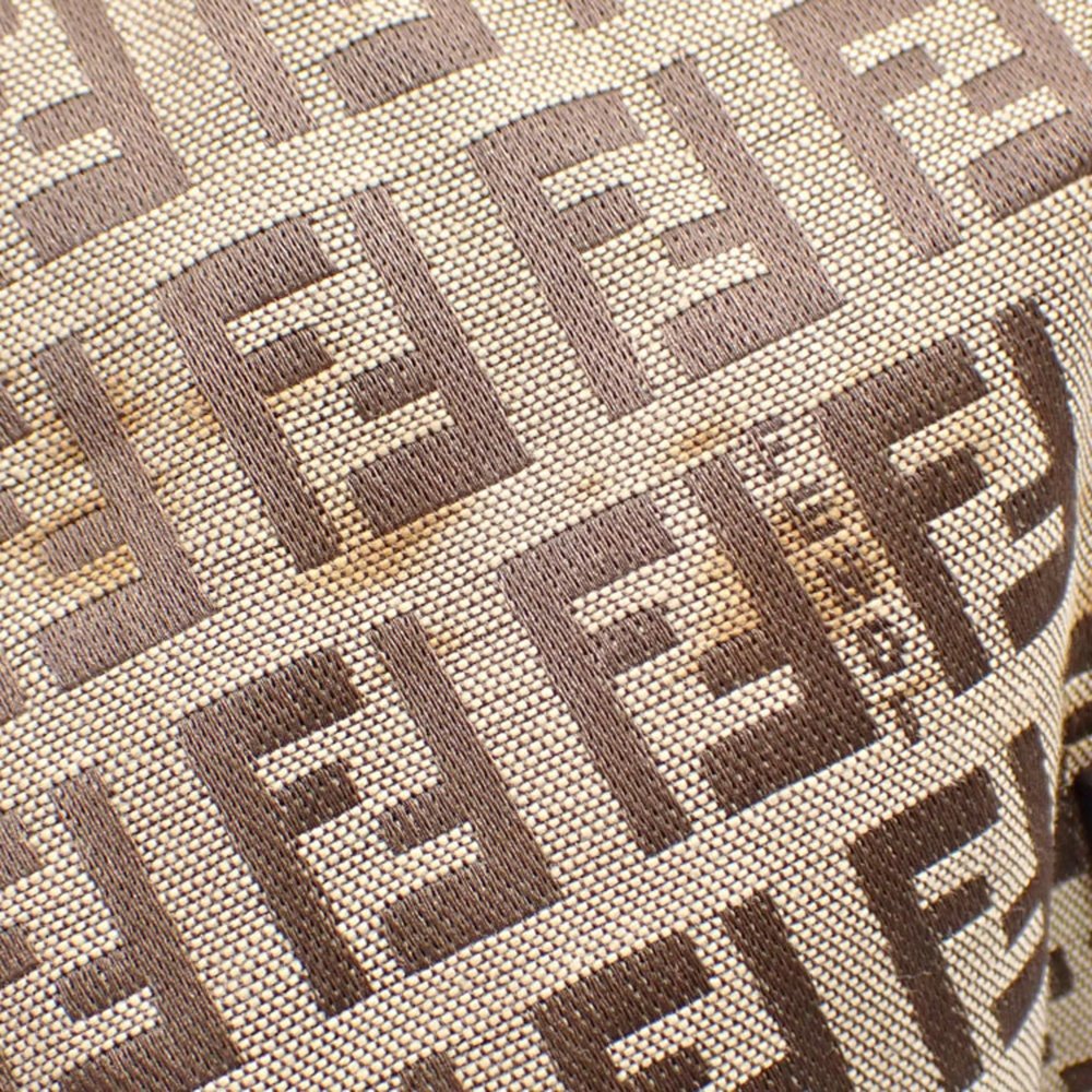 Fendi Tote Bag Zucca Women's Brown Canvas Leather 8BH005019 Hand A210587 - Picture 3 of 6